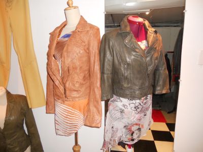 Caramel Apple Leather with Sage Green Cropped Style