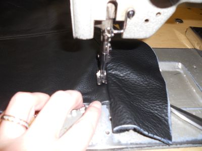 Topstitching half chaps