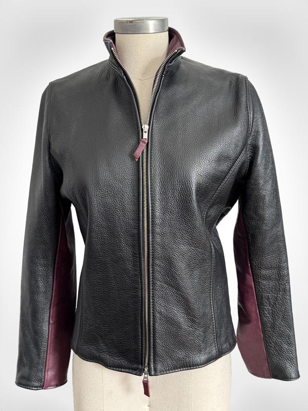 Cafe Racer Motorcycle Jacket for Women-FRONT