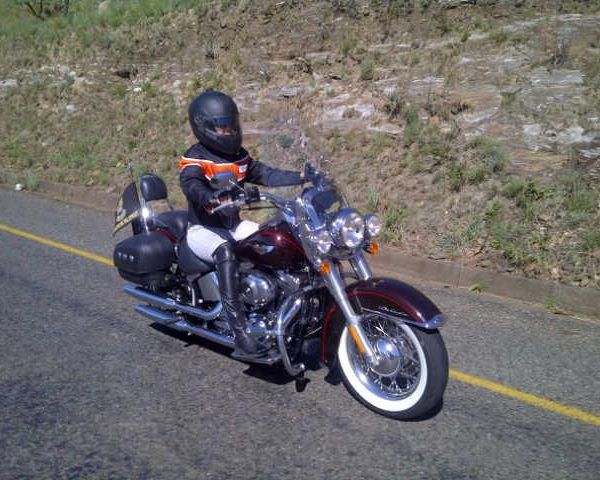 Kathy's New Leather Motorcycle Half Chaps