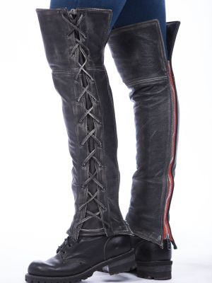 Leather Motorcycle Half Chaps