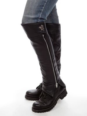 Knee High Leather Half Chaps