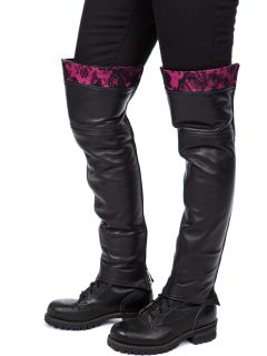 Leather & Lace Thigh High Half Chaps