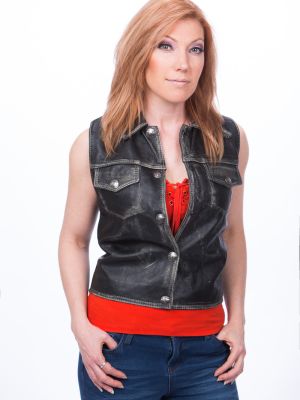 Women’s Distressed Corset Back Vest