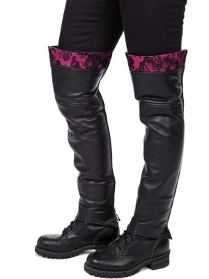Leather & Lace Thigh High Half Chaps